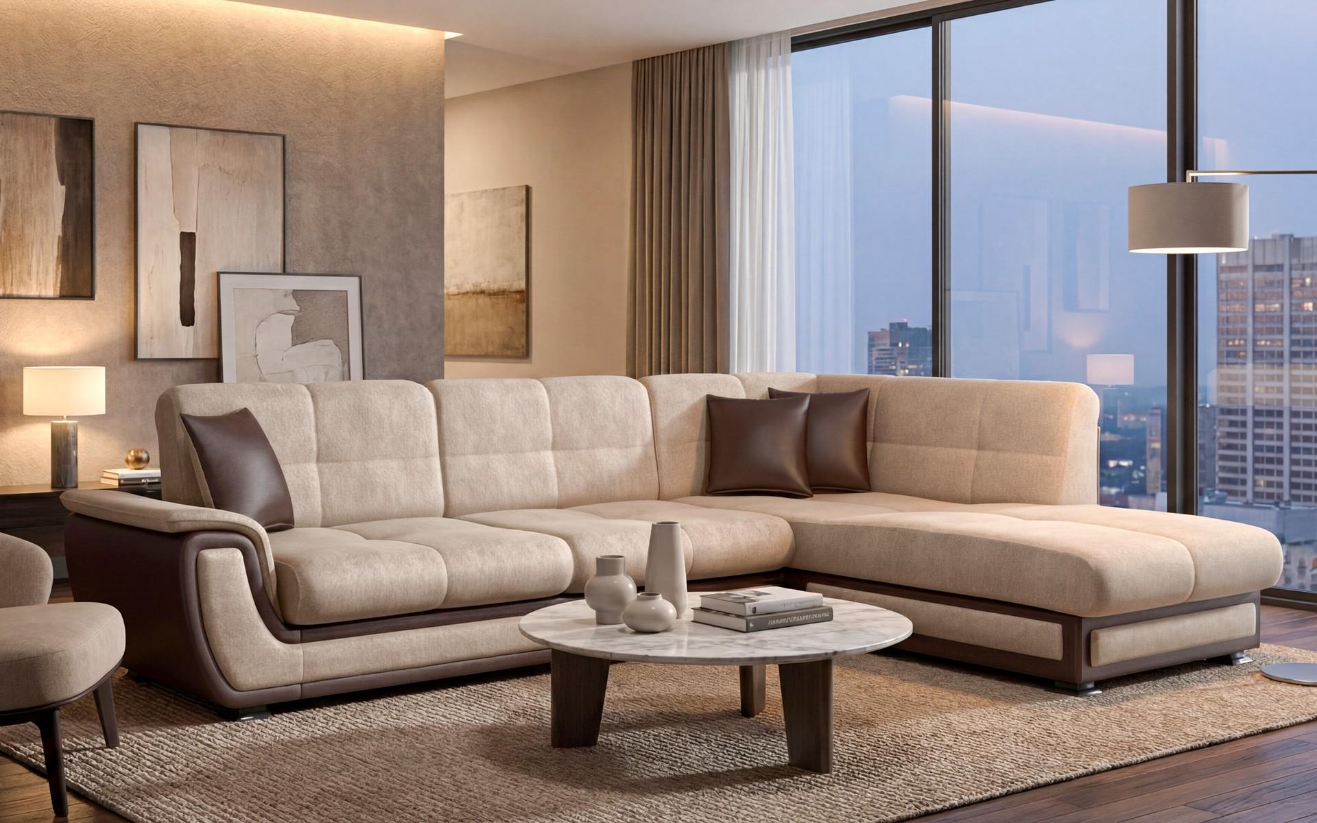 Coltar extensibil + mecanism click- clack Princess II, bej inchis + piele maro  3